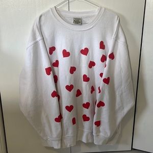 pacific & Co valentine hearts sweatshirt pullover